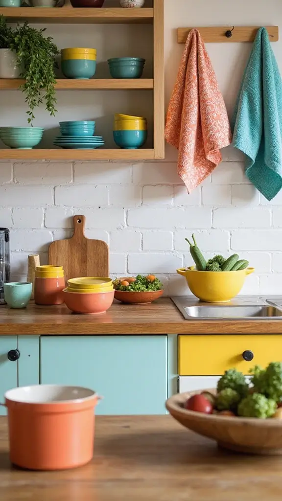 47 Decorating Ideas for the Home You’ll Want to Try Now - 36. Colorful Kitchen Accents