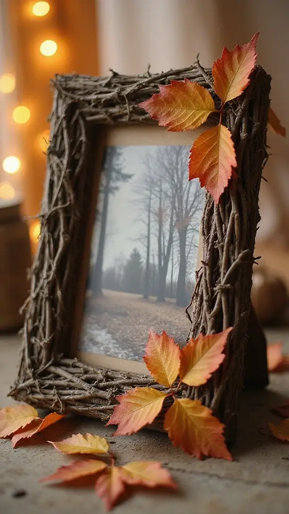 47 Fall Decor Ideas for the Home DIY Projects You’ll Love - 13. DIY Fall Photo Frame
