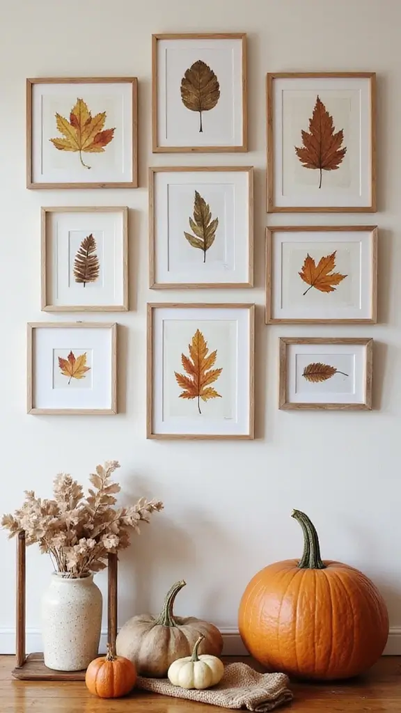 47 Fall Decor Ideas for the Home DIY Projects You’ll Love - 3. Dried Leaf Wall Art