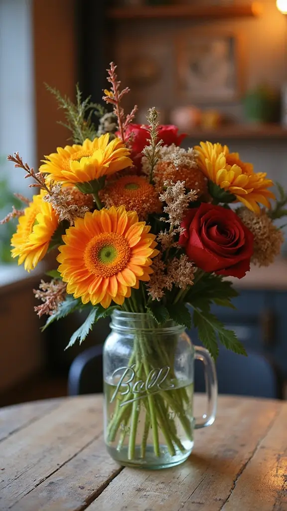 47 Fall Decor Ideas for the Home DIY Projects You’ll Love - 36. Fall-Inspired Flower Arrangements