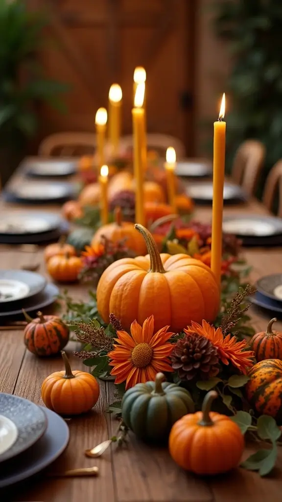 47 Fall Decor Ideas for the Home DIY Projects You’ll Love - 38. Pumpkin and Spice Centerpiece