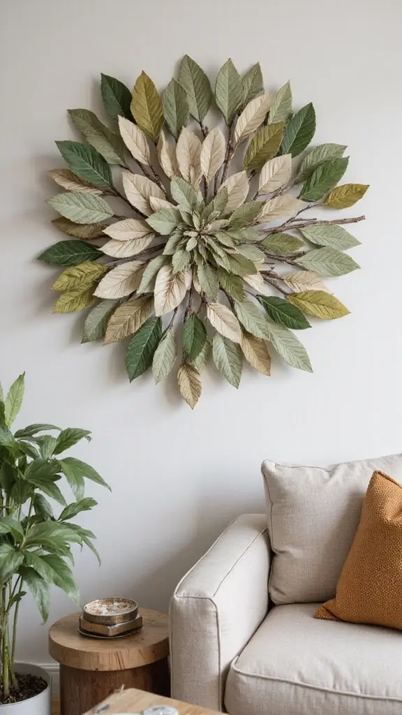 47 Fall Decor Ideas for the Home DIY Projects You’ll Love - 39. Eco-Friendly Wall Art