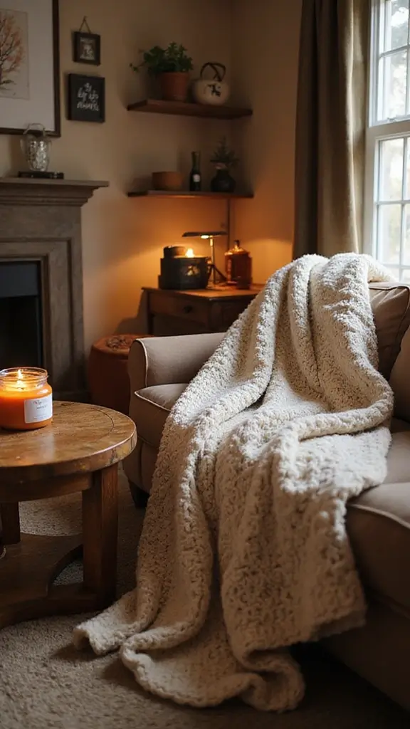 47 Fall Decor Ideas for the Home DIY Projects You’ll Love - 4. Cozy Knit Throws