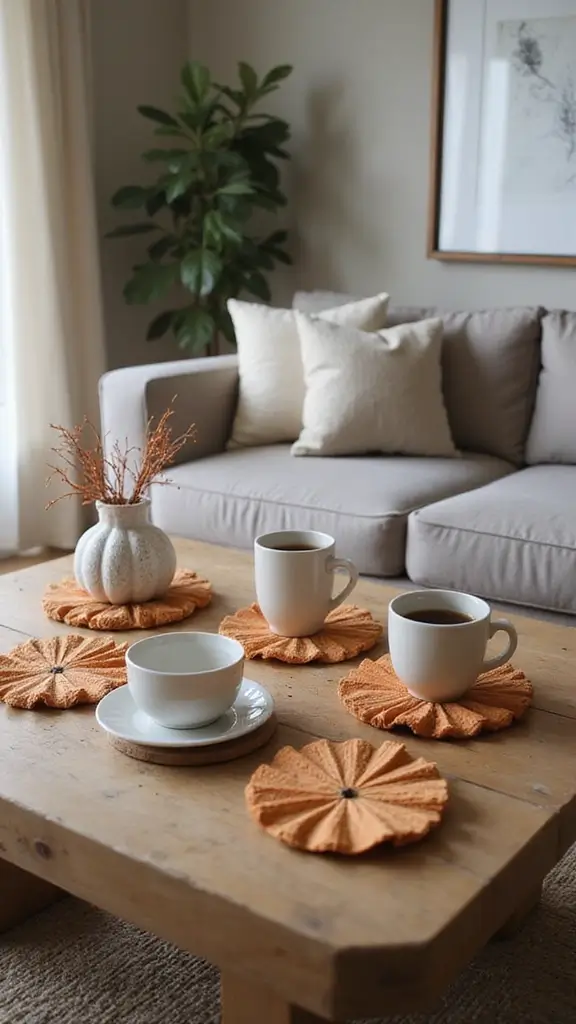 47 Fall Decor Ideas for the Home DIY Projects You’ll Love - 46. DIY Fall-Themed Coasters
