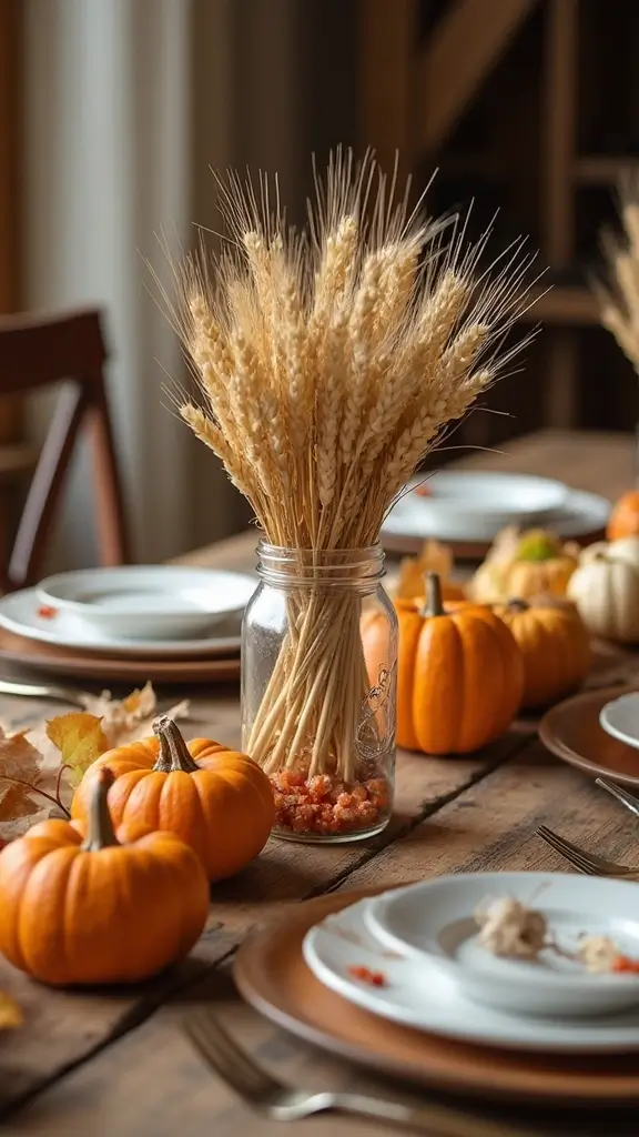 47 Fall Decor Ideas for the Home DIY Projects You’ll Love - 6. Woven Wheat Centerpiece