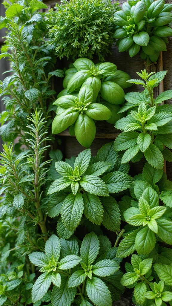 47 Flower Garden Ideas in Front of House for Stunning Curb Appeal - 13. Vertical Herb Garden