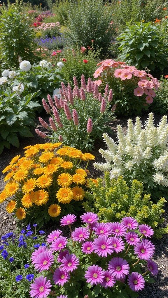 47 Flower Garden Ideas in Front of House for Stunning Curb Appeal - 15. Color Palette Theme Gardens