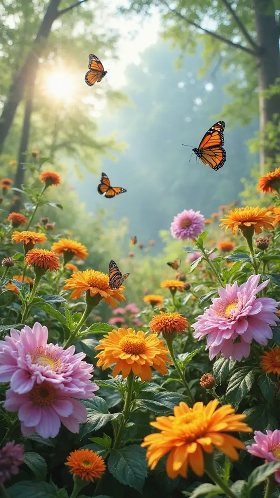 47 Flower Garden Ideas in Front of House for Stunning Curb Appeal - 20. Butterfly Gardens