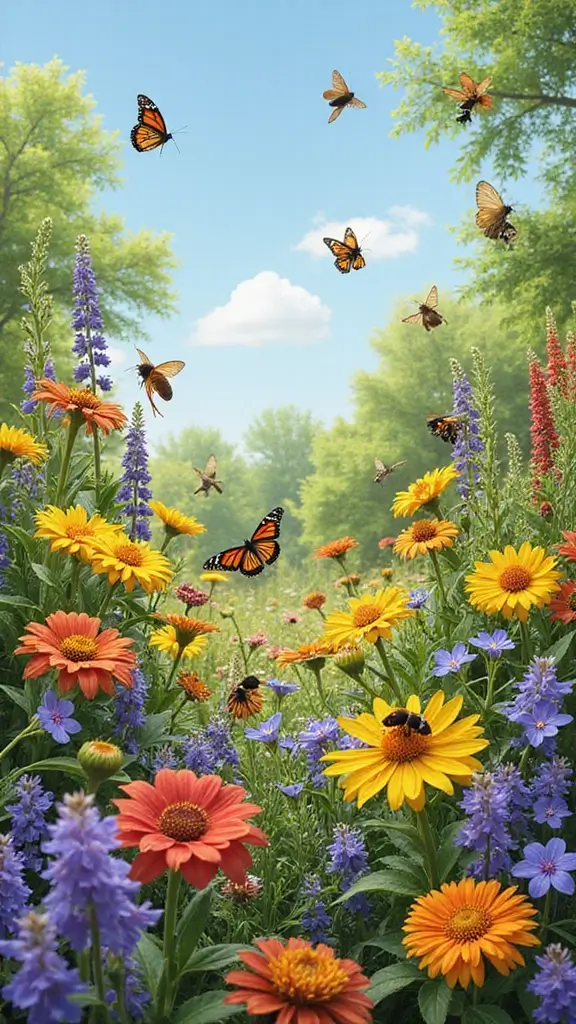 47 Flower Garden Ideas in Front of House for Stunning Curb Appeal - 23. Pollinator-Friendly Gardens