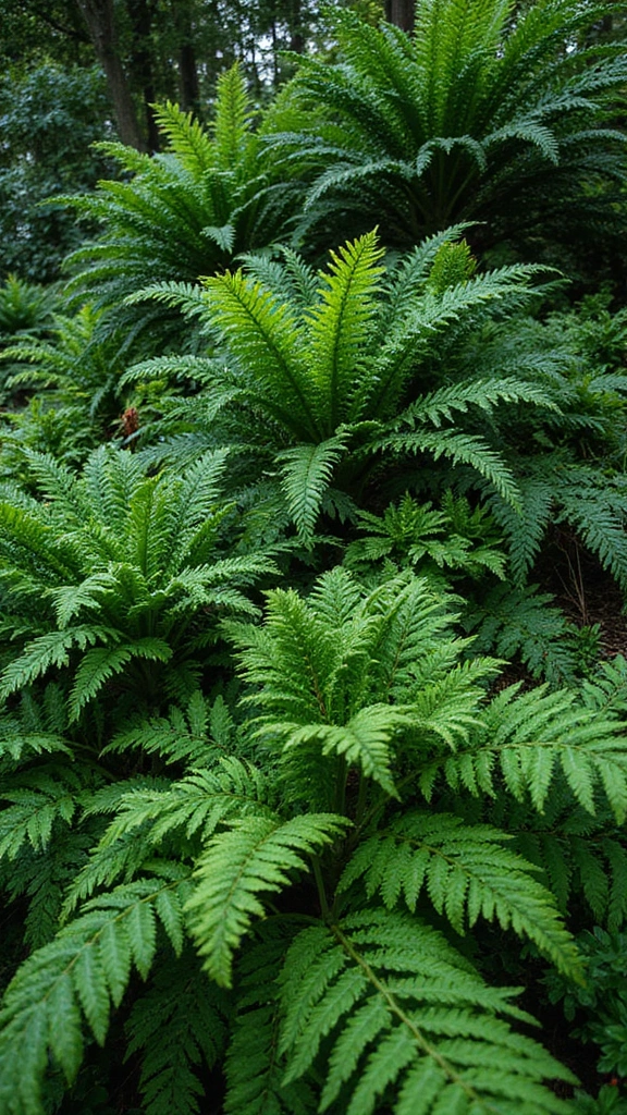 47 Flower Garden Ideas in Front of House for Stunning Curb Appeal - 44. Fern Gardens for Texture