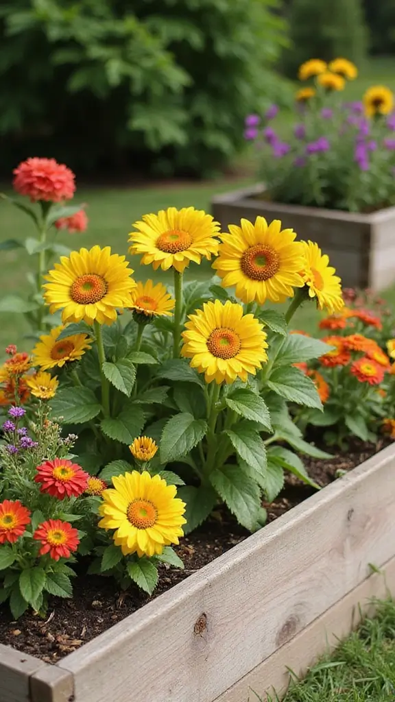 47 Flower Garden Ideas in Front of House for Stunning Curb Appeal - 7. Raised Flower Beds