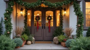 47 Front Porch Christmas Decor Ideas That Welcome Guests