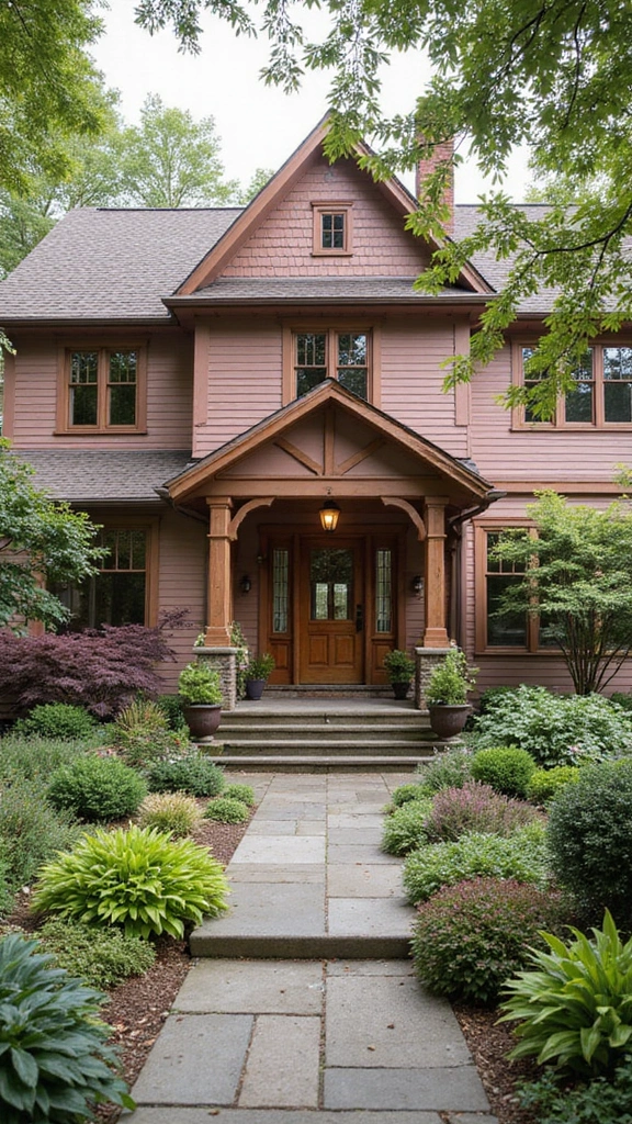 47 Home Exterior Colors in India That Are Trending Now - 16. Dusty Rose