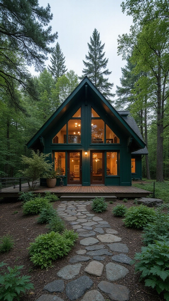 47 Home Exterior Colors in India That Are Trending Now - 22. Dark Forest Green