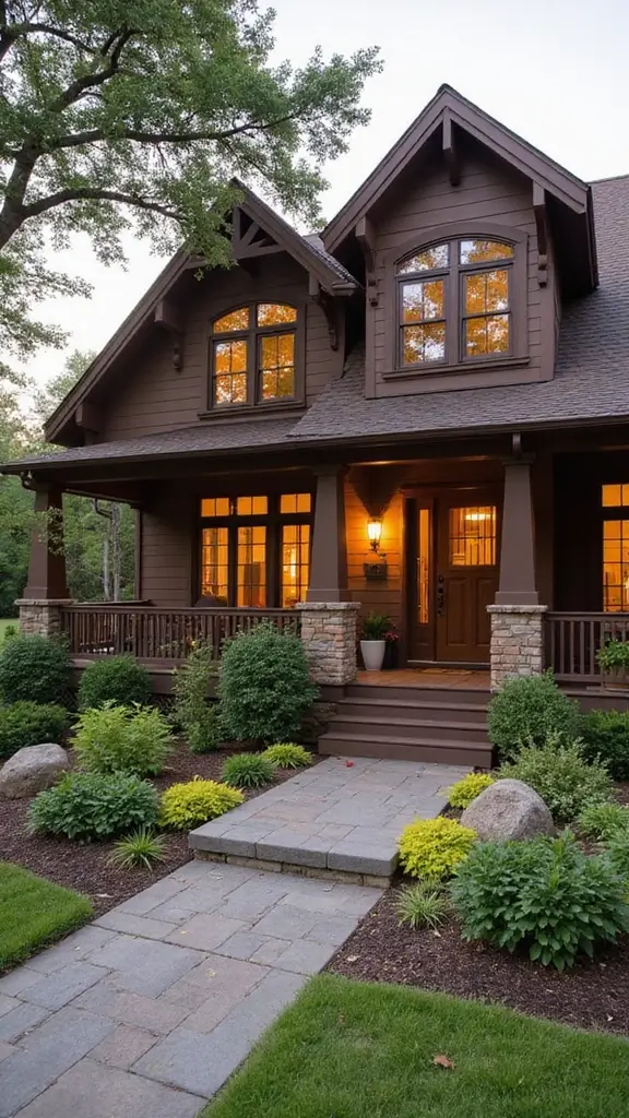 47 Home Exterior Colors in India That Are Trending Now - 25. Warm Chocolate Brown