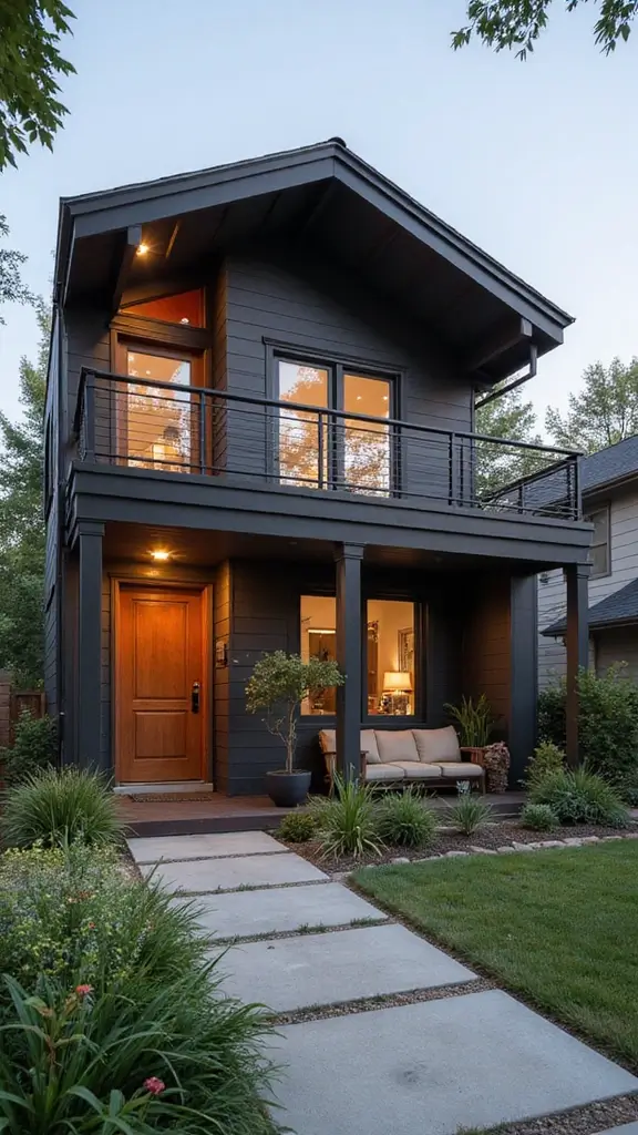 47 Home Exterior Colors in India That Are Trending Now - 41. Deep Charcoal