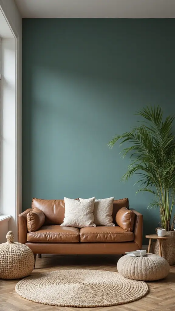 47 House Color Schemes Interior Palettes That Wow Instantly - 1. Tranquil Teal and Earthy Brown