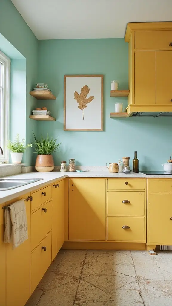 47 House Color Schemes Interior Palettes That Wow Instantly - 13. Soft Mint and Warm Mustard