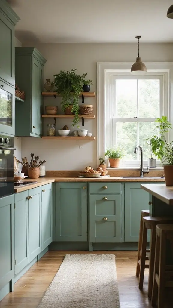 47 House Color Schemes Interior Palettes That Wow Instantly - 19. Sage Green and Natural Timber