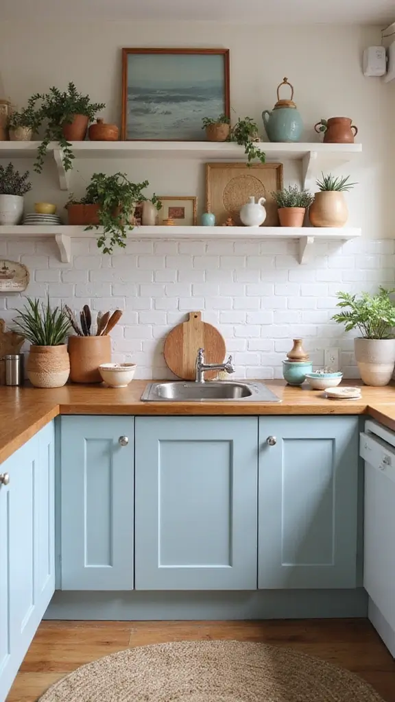 47 House Color Schemes Interior Palettes That Wow Instantly - 27. Terracotta and Light Blue