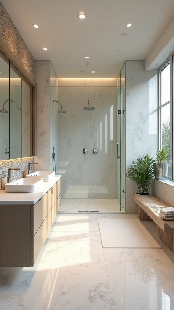 47 Jack and Jill Bathroom Ideas Layouts That Actually Work - 32. Open Layout