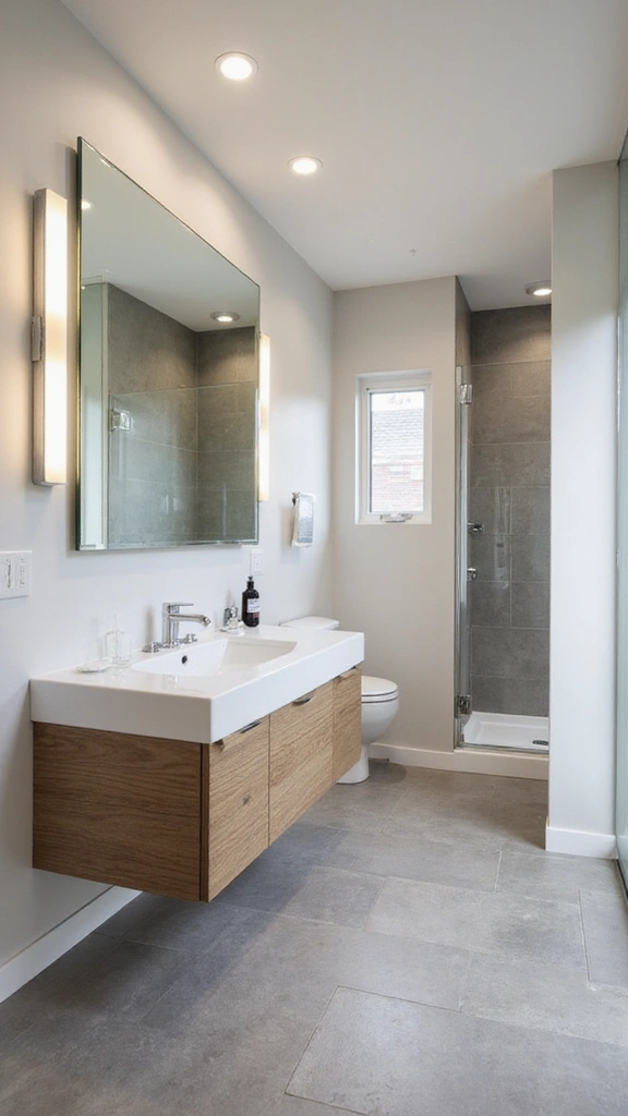 47 Jack and Jill Bathroom Ideas Layouts That Actually Work - 40. Floating Vanities