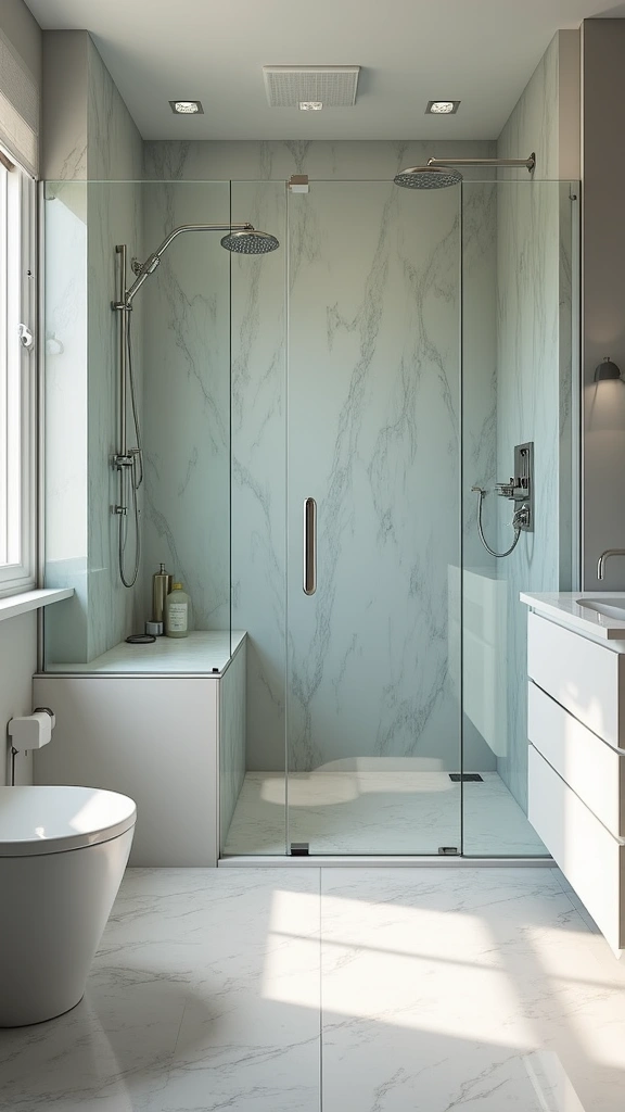47 Jack and Jill Bathroom Ideas Layouts That Actually Work - 42. Glass Shower Walls