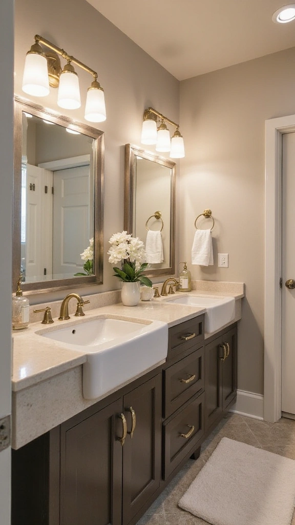 47 Jack and Jill Bathroom Ideas Layouts That Actually Work - 43. Personalized Lighting