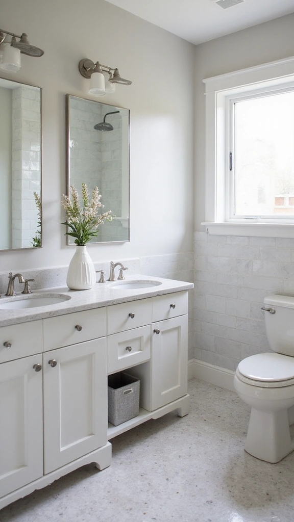 47 Jack and Jill Bathroom Ideas Layouts That Actually Work - 44. Easy-Clean Surfaces