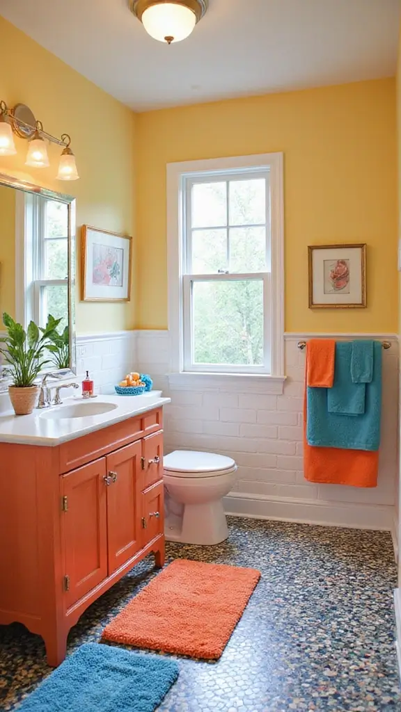 47 Jack and Jill Bathroom Ideas Layouts That Actually Work - 8. Colorful Accents