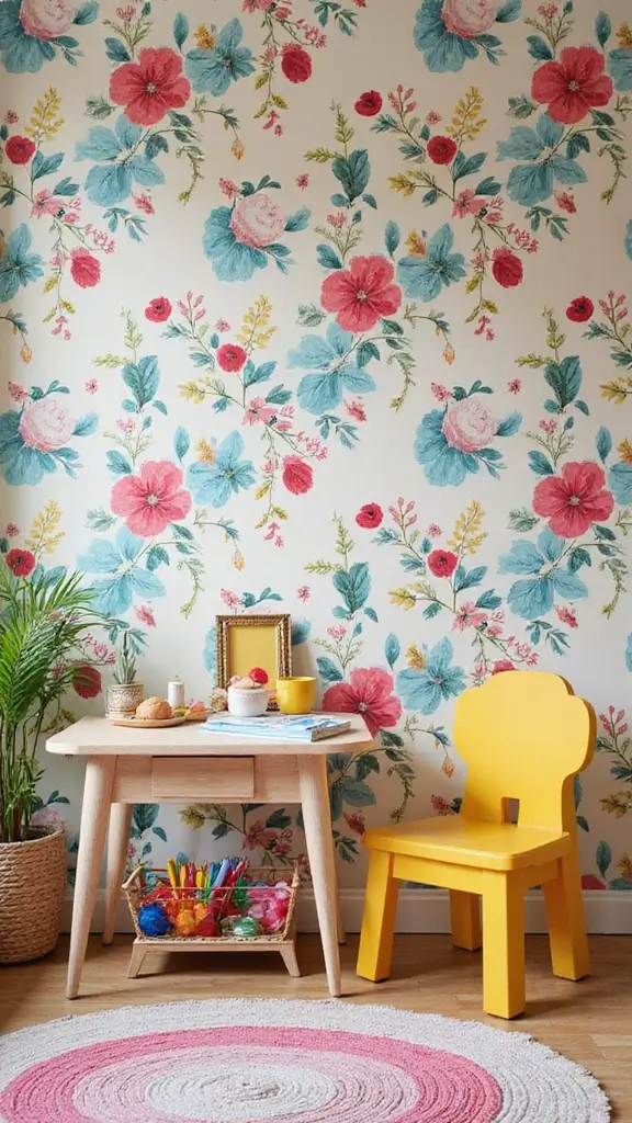47 Modern Retro Interior Design Ideas That Feel Playful - 12. Vintage-Inspired Wallpapers