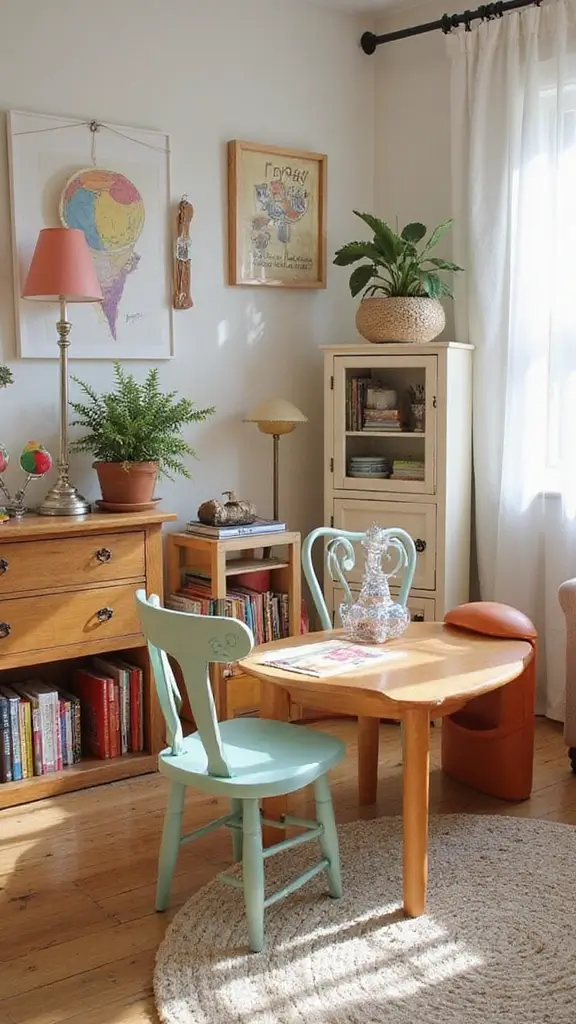 47 Modern Retro Interior Design Ideas That Feel Playful - 13. Bright Mismatched Furniture