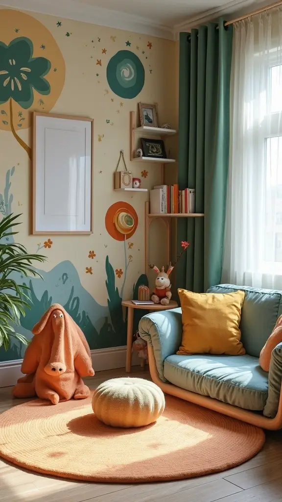 47 Modern Retro Interior Design Ideas That Feel Playful - 29. Themed Decor Zones