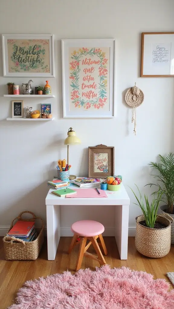47 Modern Retro Interior Design Ideas That Feel Playful - 35. DIY Craft Corners