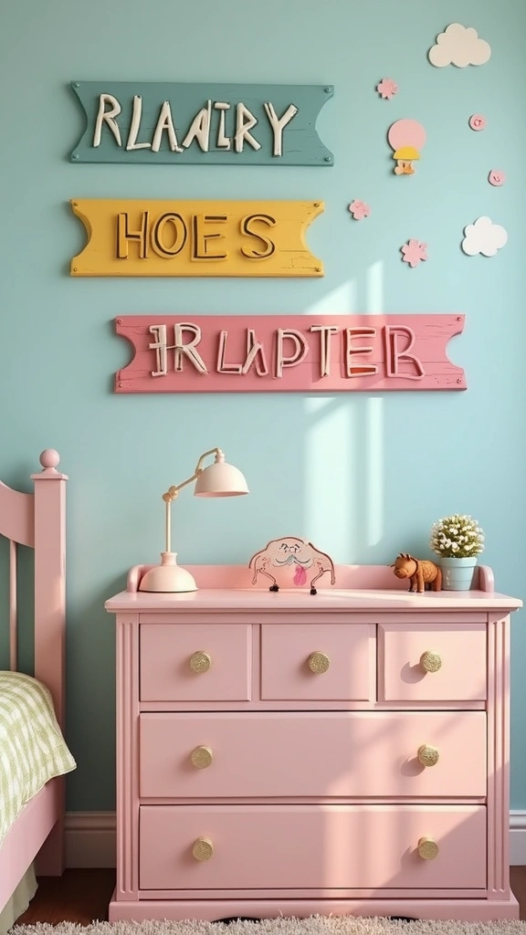 47 Modern Retro Interior Design Ideas That Feel Playful - 37. Personalized Name Plates