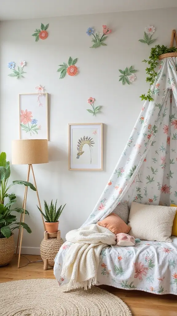 47 Modern Retro Interior Design Ideas That Feel Playful - 40. Whimsical Outdoor-Inspired Decor