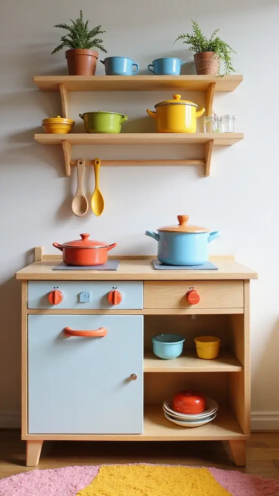 47 Modern Retro Interior Design Ideas That Feel Playful - 41. Colorful Kitchen Accessories