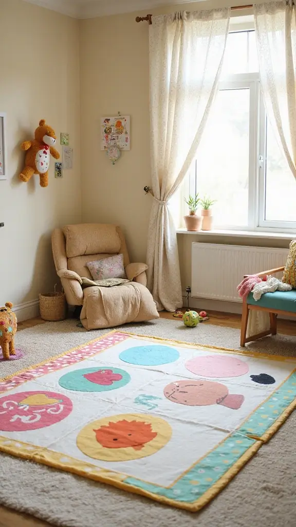 47 Modern Retro Interior Design Ideas That Feel Playful - 44. Interactive Play Mats