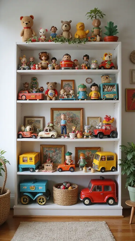 47 Modern Retro Interior Design Ideas That Feel Playful - 8. Vintage Toy Displays
