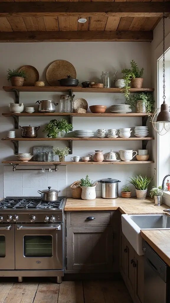 47 Rustic Lake House Decor Ideas That Feel Relaxing - 17. Rustic Kitchen Decor