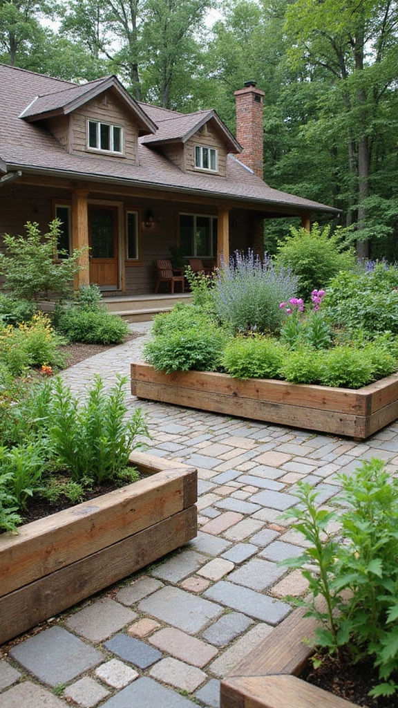 47 Rustic Lake House Decor Ideas That Feel Relaxing - 18. Raised Garden Beds