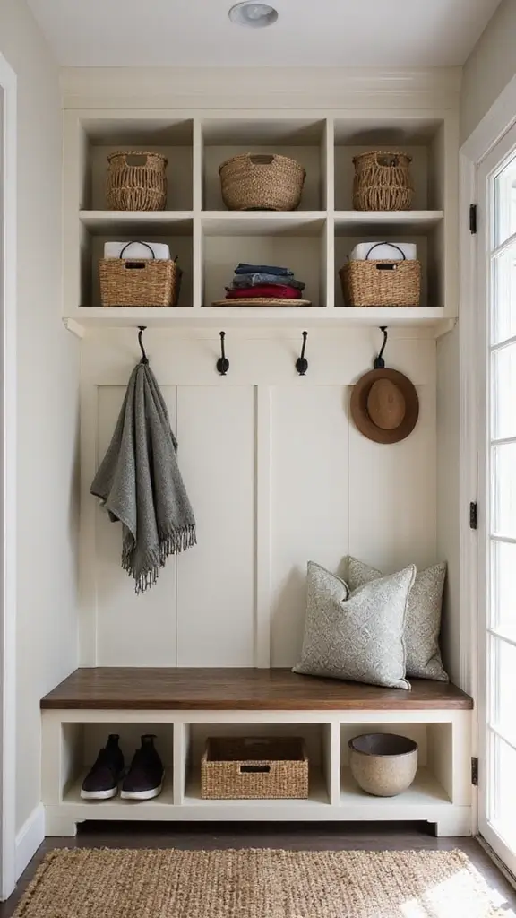 47 Rustic Lake House Decor Ideas That Feel Relaxing - 19. Mudroom Essentials
