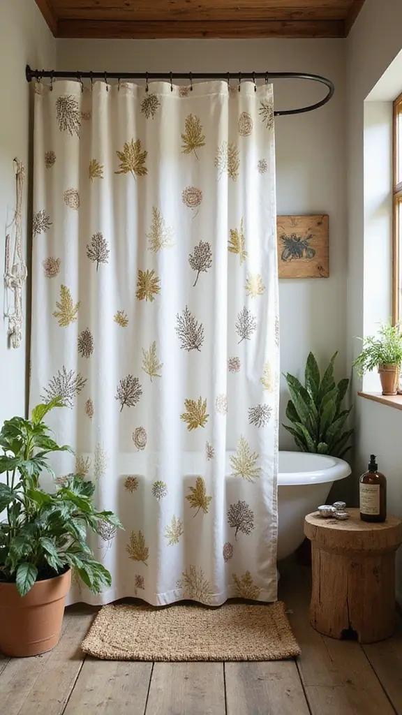 47 Rustic Lake House Decor Ideas That Feel Relaxing - 22. Rustic Shower Curtains