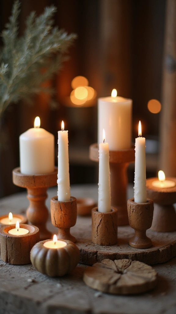 47 Rustic Lake House Decor Ideas That Feel Relaxing - 25. Unique Scented Candles