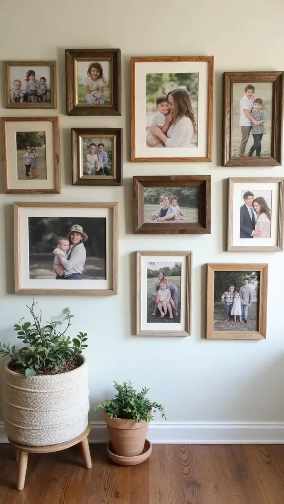 47 Rustic Lake House Decor Ideas That Feel Relaxing - 34. Personalized Family Photos