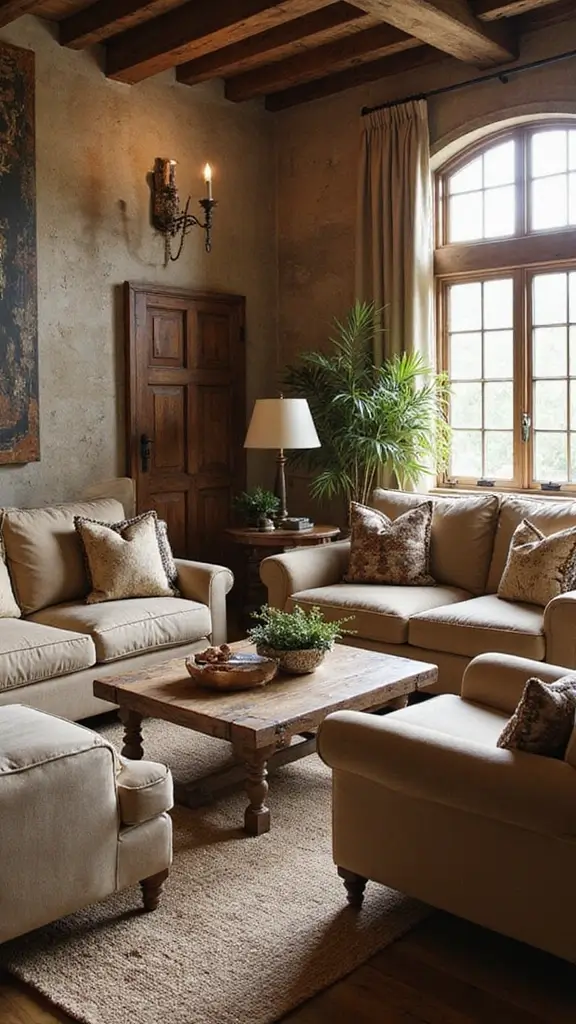 47 Rustic Lake House Decor Ideas That Feel Relaxing - 42. Rustic Furniture Arrangement