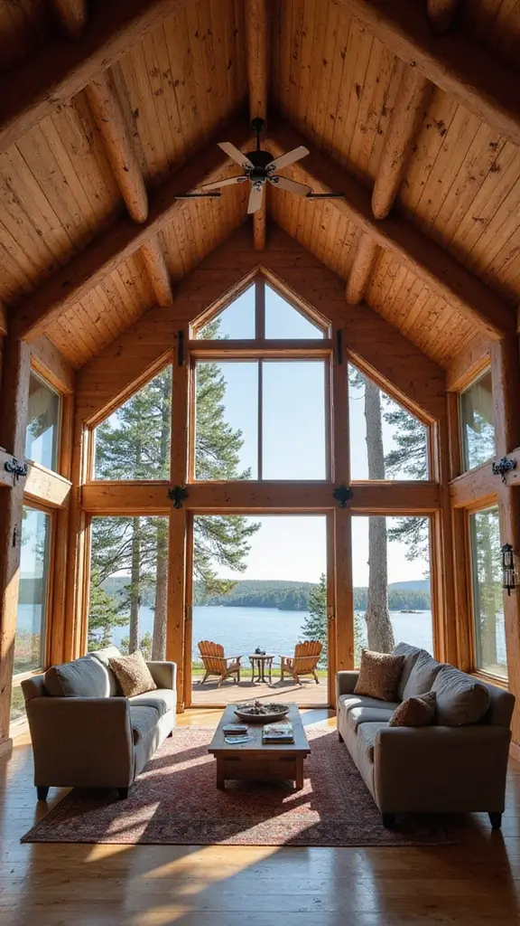 47 Rustic Lake House Decor Ideas That Feel Relaxing - 45. Timber Framing