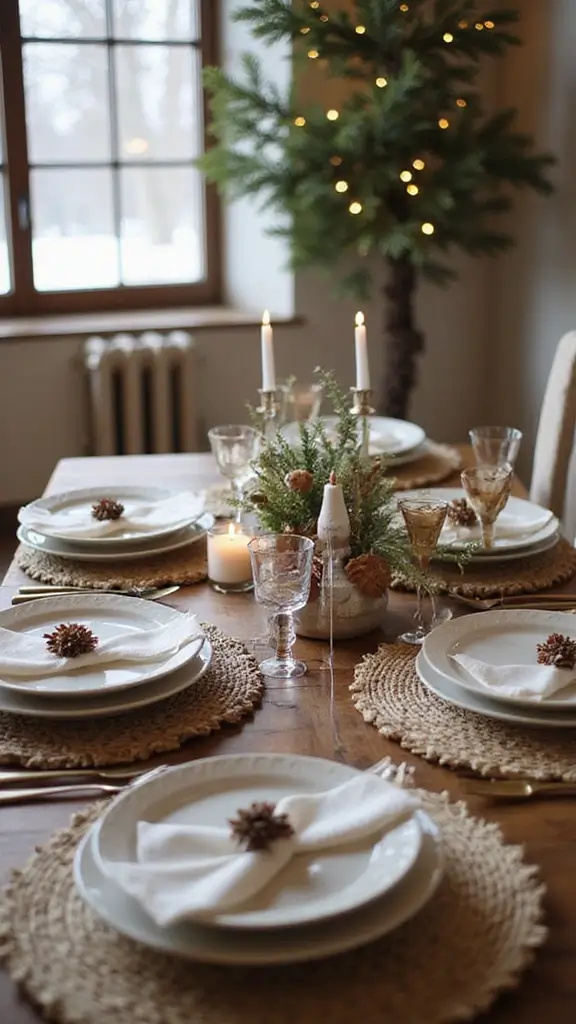 47 Winter Decor Ideas for the Home That Feel Magical - 17. Table Settings with Winter Touches