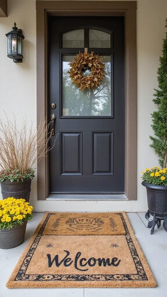 47 Winter Decor Ideas for the Home That Feel Magical - 42. Warm Welcome Mats