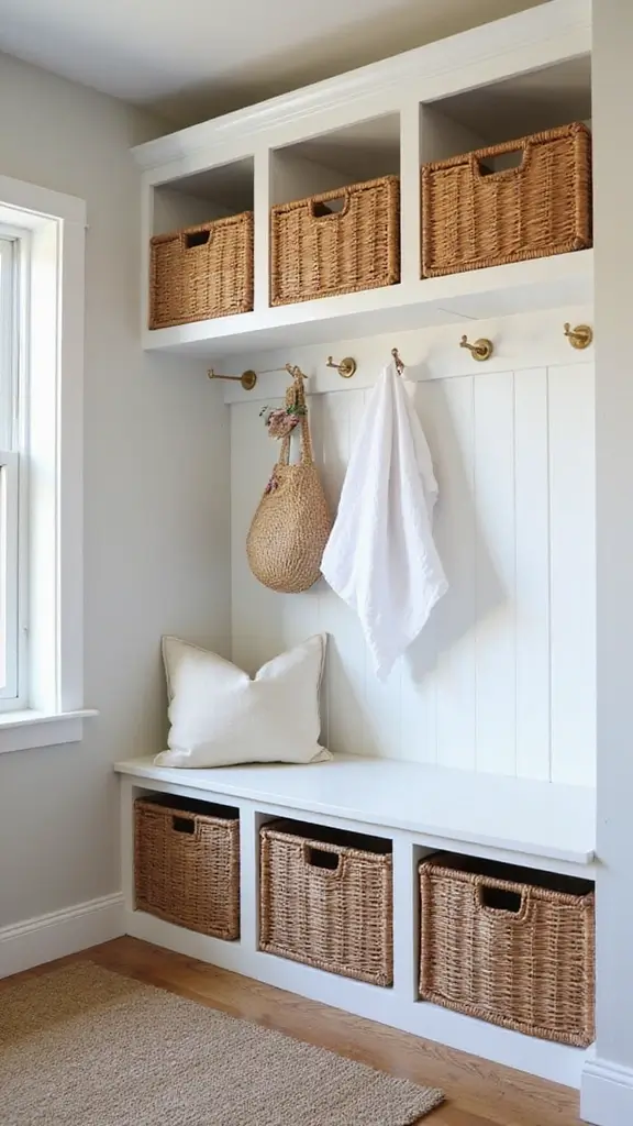 48 Beach House Interior Design Ideas That Feel Like Vacation - 15. Functional and Stylish Storage